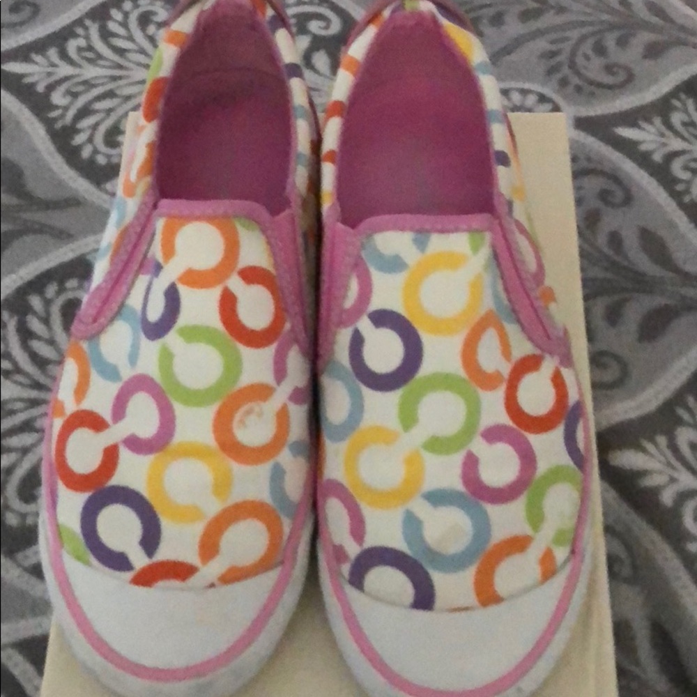Cute multi colored coach shoes